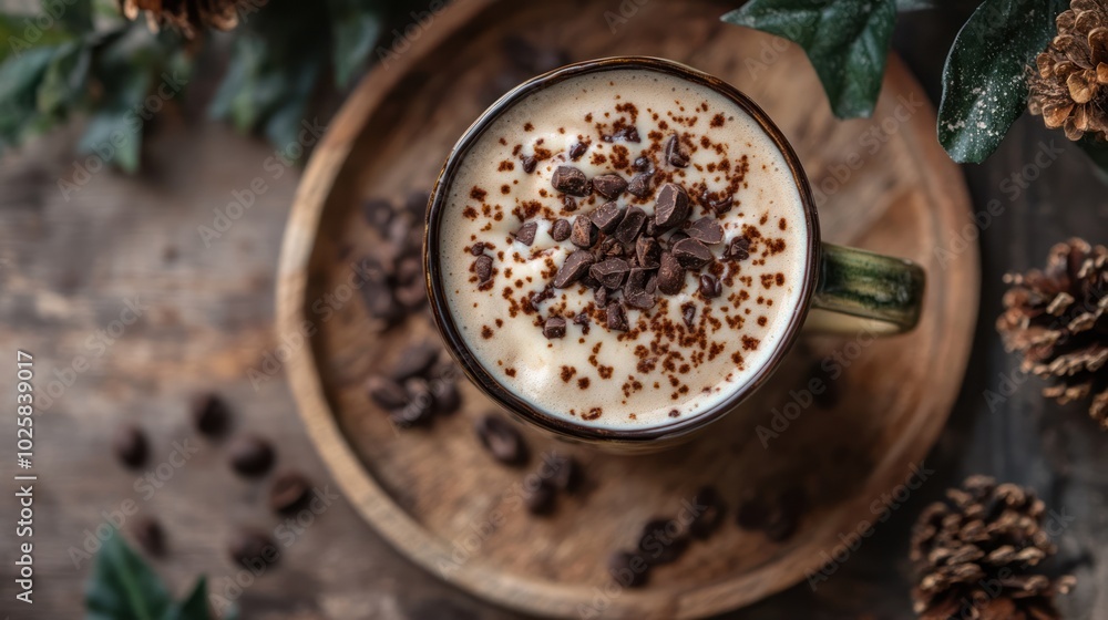 A rich and flavorful fair-trade hot chocolate, with ethically sourced cocoa beans and a commitment to supporting farmers, served in a stylish mug A rich and flavorful fair-trade hot chocolate, with ethically sourced cocoa beans and a commitment to supporting farmers, served in a stylish mug