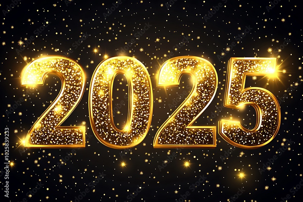 Happy New Year text And background. Happy New Year text And background.