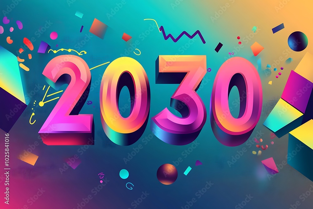 Happy New Year text And background. Happy New Year text And background.
