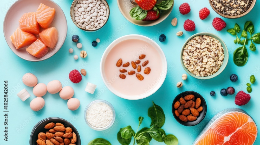 A soft and comforting protein for seniors and aging populations layout, featuring easy-to-digest protein supplements, A soft and comforting protein for seniors and aging populations layout, featuring easy-to-digest protein supplements,