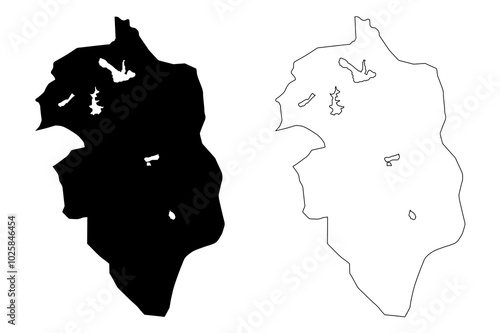 Antananarivo City (Republic of Madagascar, Analamanga Region) map vector illustration, scribble sketch City of Tana map photo