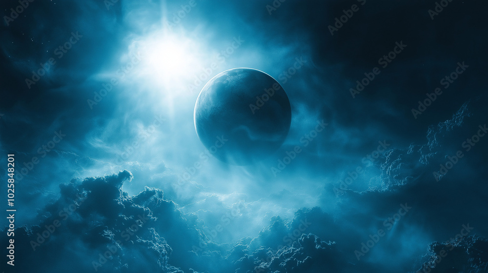 alien worlds in blue tones, another worlds, space, galaxy, planets alien worlds in blue tones, another worlds, space, galaxy, planets
