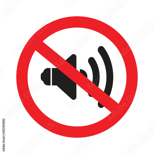 No speaker. no sound icon. Volume Off symbol. Vector illustration