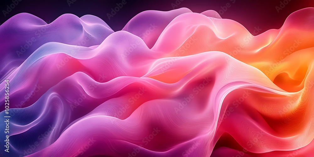 Obraz premium Abstract waves of color creating a dynamic visual flow.