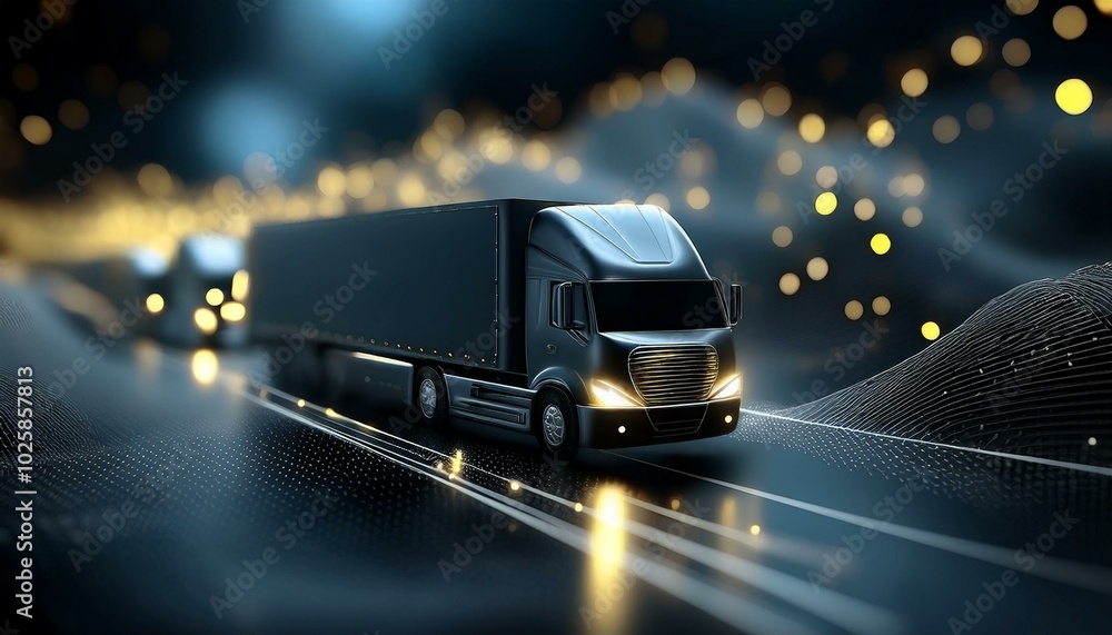 Trucks stuck at a border checkpoint due to new trade restrictions, border delay Trucks stuck at a border checkpoint due to new trade restrictions, border delay
