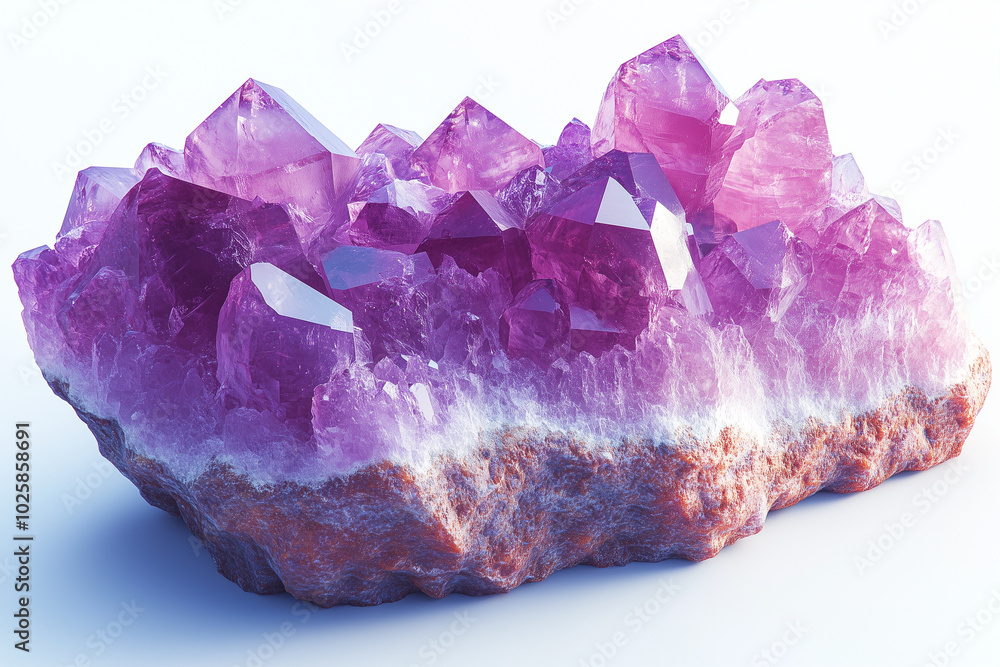 Fototapeta premium amethyst isolated on white background