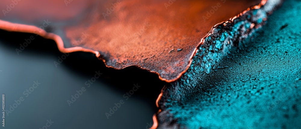 Obraz premium A tight shot of a metallic object resembling wood, adorned with water droplets on its surface