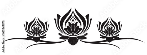 illustration of a lotus flower for Diwali and Vesak