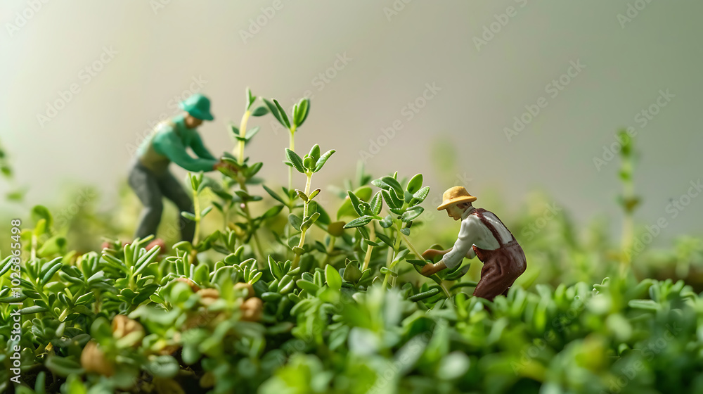 Obraz premium miniature vegetable poster