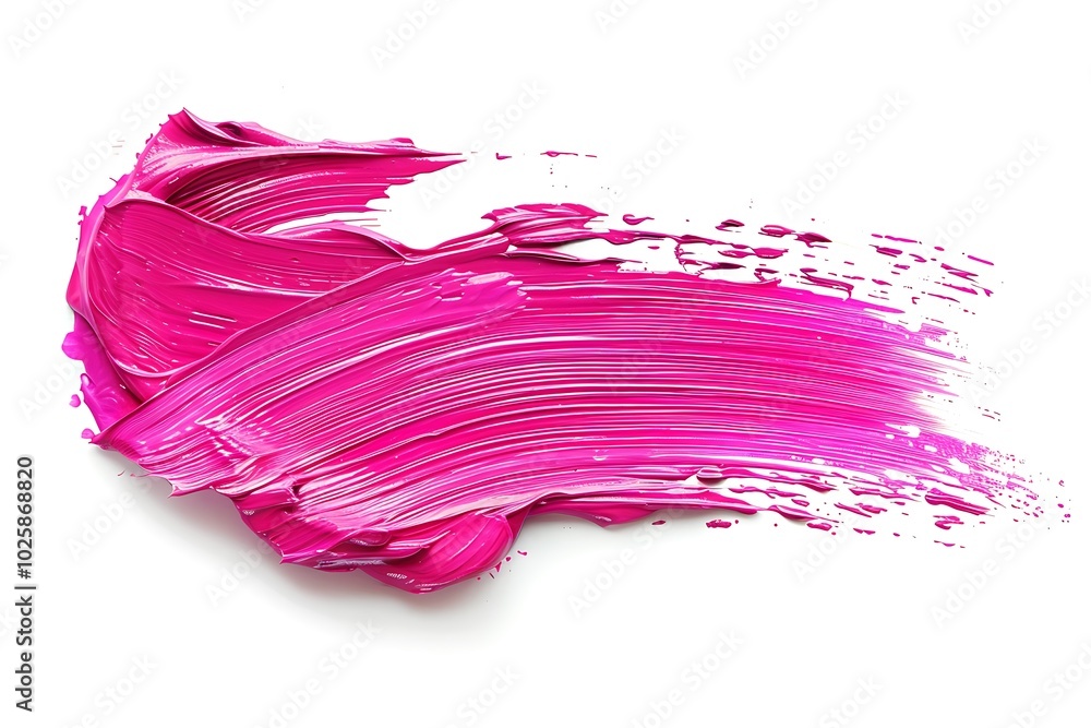 pink colored pain stroke isolated on transparent background pink colored pain stroke isolated on transparent background