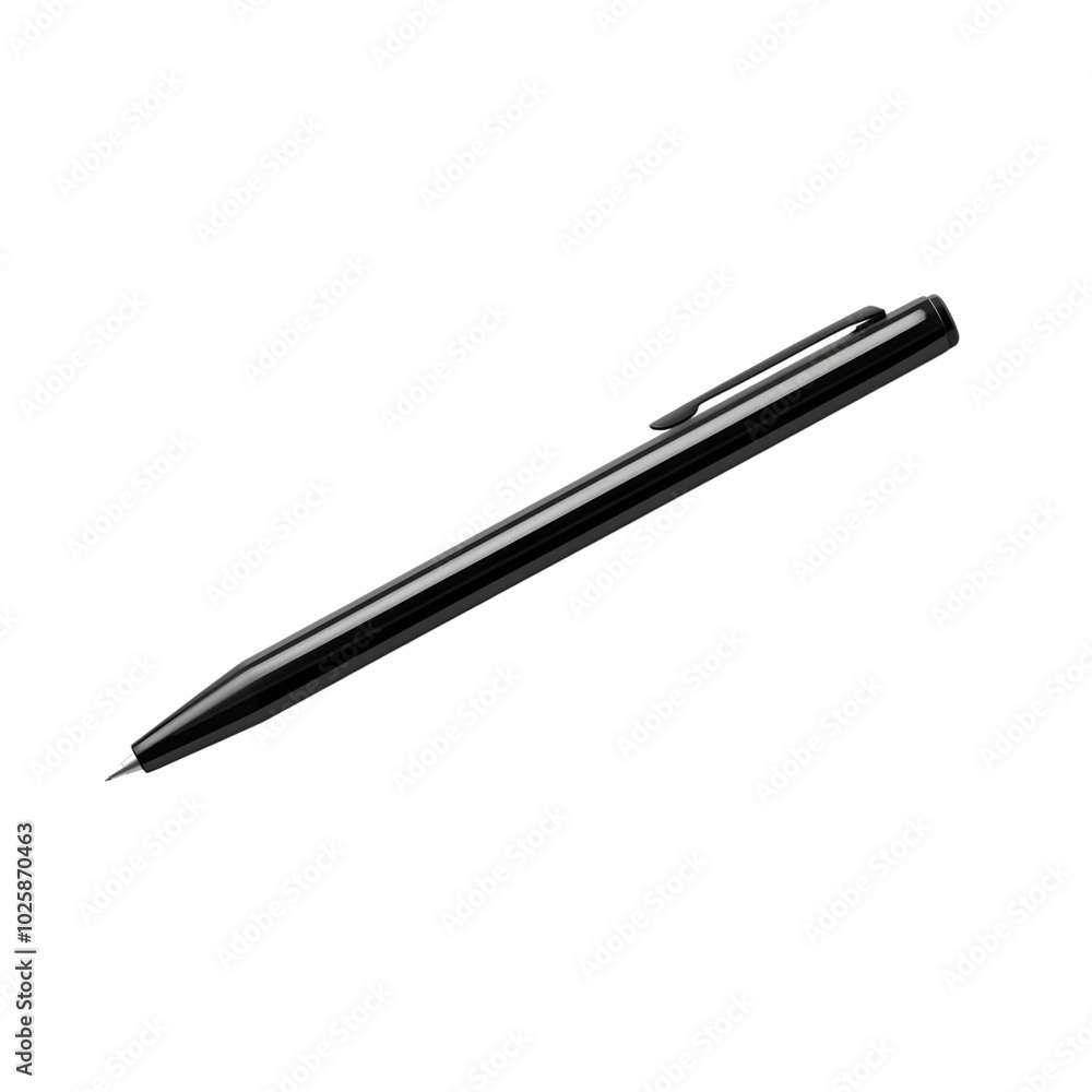 black ballpoint pen isolated in white background black ballpoint pen isolated in white background