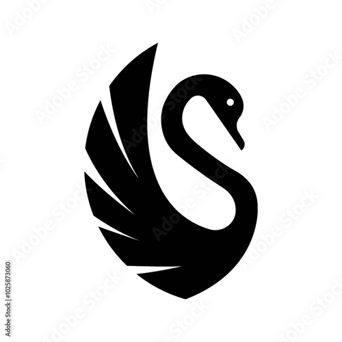 Swan logo. Swan Minimalist Logo Design