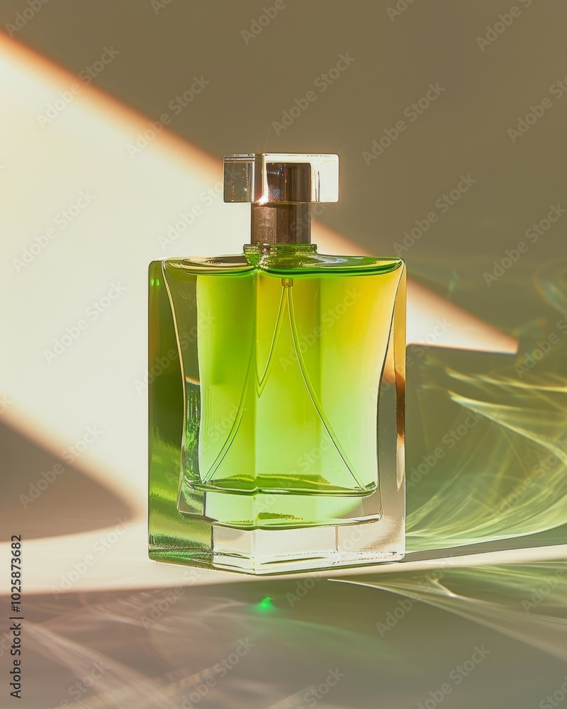 A Bottle of Perfume mockup on luxury background. ai generated A Bottle of Perfume mockup on luxury background. ai generated