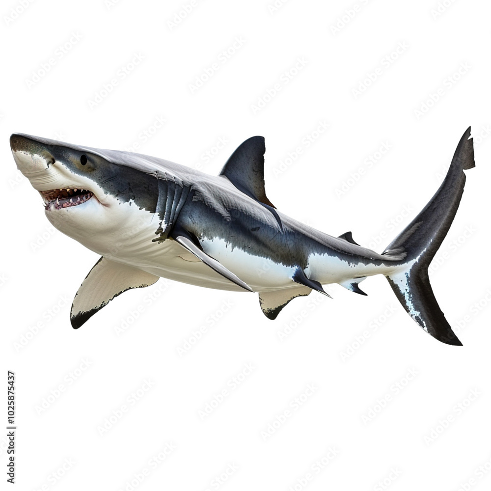 Naklejka premium shark isolated on white