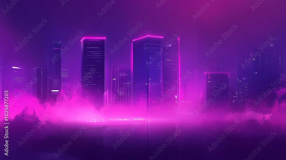 Fototapeta premium city skyline at night