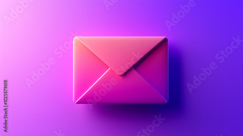 Vibrant envelope sticker representing email marketing in a colorful digital setting photo