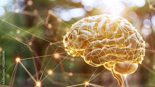Close-up of human brain with intricate neural pathways, symbolizing cognitive biases and complex thought processes, ideal for educational or scientific presentations.