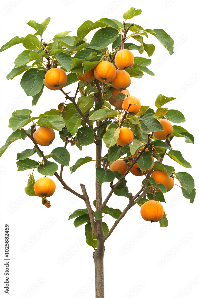 Persimmon tree with ripe fruit Persimmon tree with ripe fruit