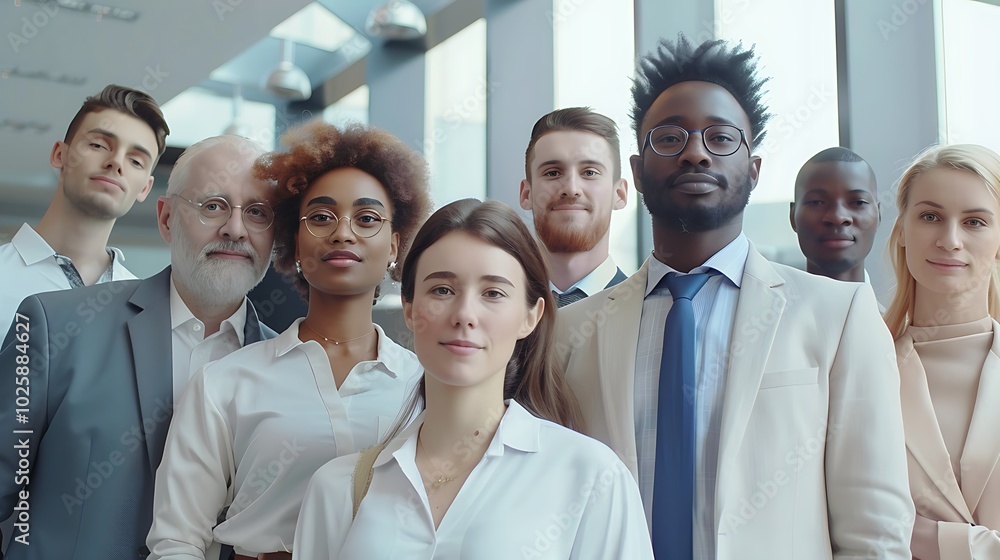 Group of Business People Standing Together, Portrait Shot, Light Blue Theme, Plain Office Background, Epic Shot, Group Group of Business People Standing Together, Portrait Shot, Light Blue Theme, Plain Office Background, Epic Shot, Group