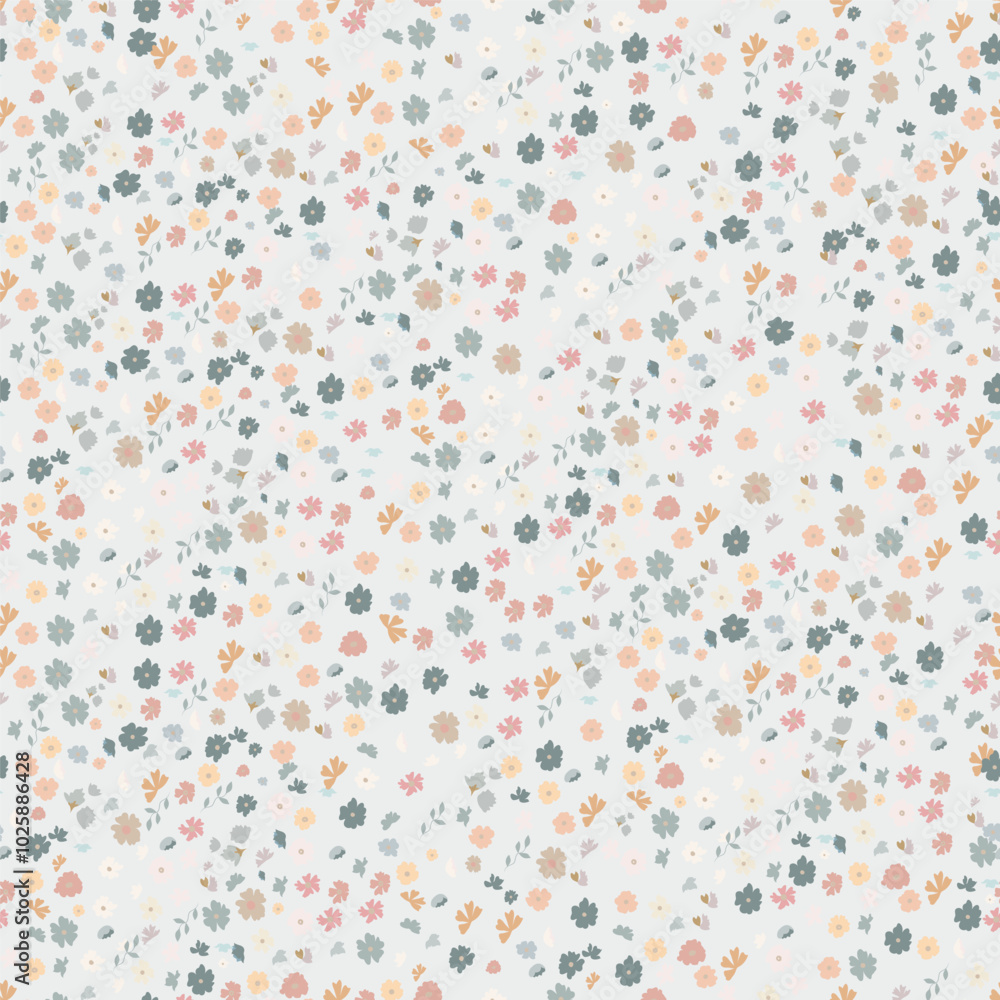 Simple rustic pattern abstract flowers. Small flowers. Ditsy print. Floral seamless background. Fashion prints Simple rustic pattern abstract flowers. Small flowers. Ditsy print. Floral seamless background. Fashion prints