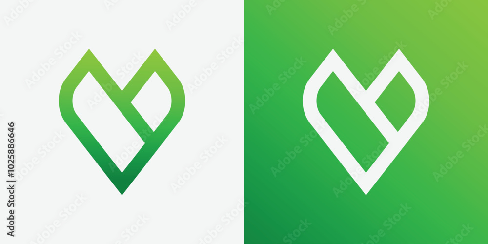 green leaf icon abstract V Alphabet icon logo green leaf icon abstract V Alphabet icon logo