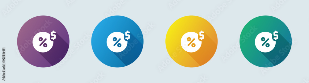 Commission solid icon in flat design style. Finance signs vector illustration. Commission solid icon in flat design style. Finance signs vector illustration.