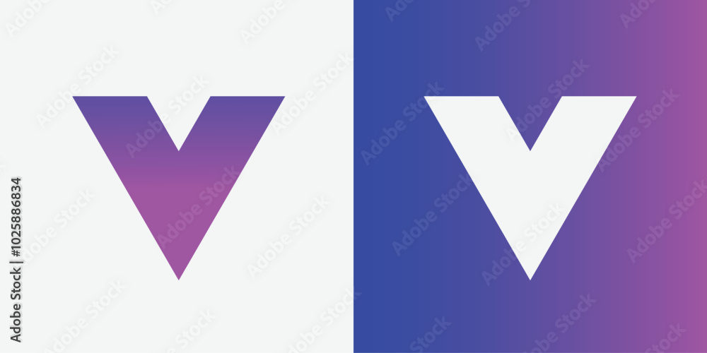 blue and red abstract V Alphabet icon logo blue and red abstract V Alphabet icon logo
