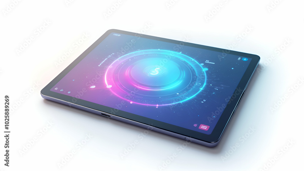Digital tablet computer on white Digital tablet computer on white