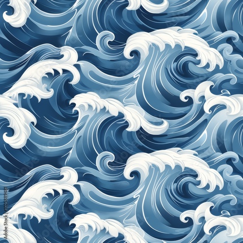 ocean waves pattern. ai generated