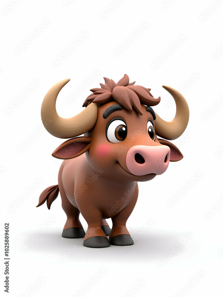 Cartoon cow isolated on white Cartoon cow isolated on white