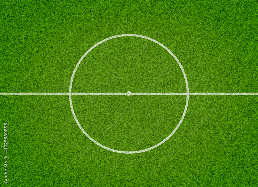Obraz premium Top view. of empty football field