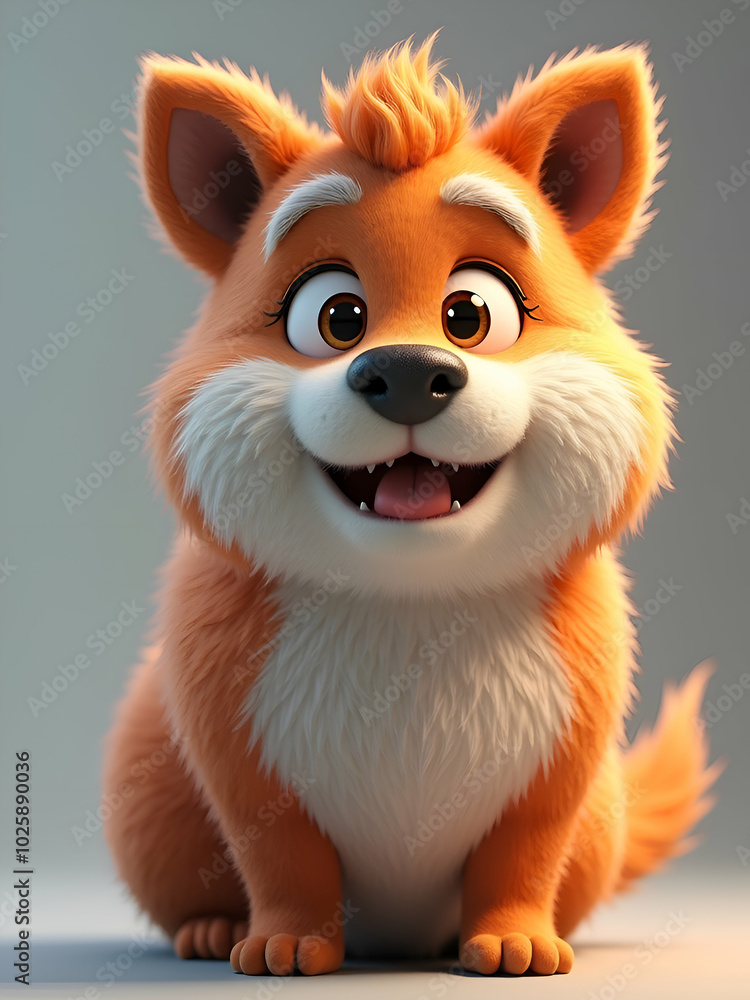 Cute red fox cartoon illustration Cute red fox cartoon illustration