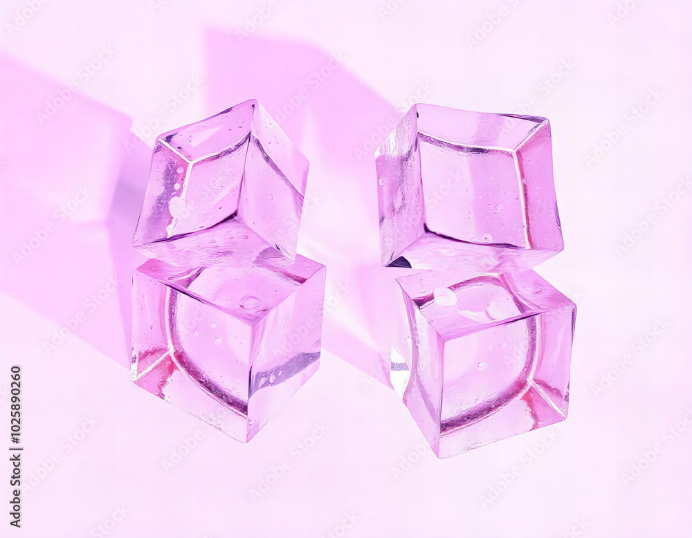 Geometric Clear Ice Cubes Sculpture Geometric Clear Ice Cubes Sculpture