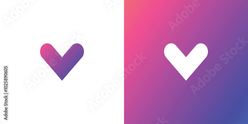 heart v logo and arrow