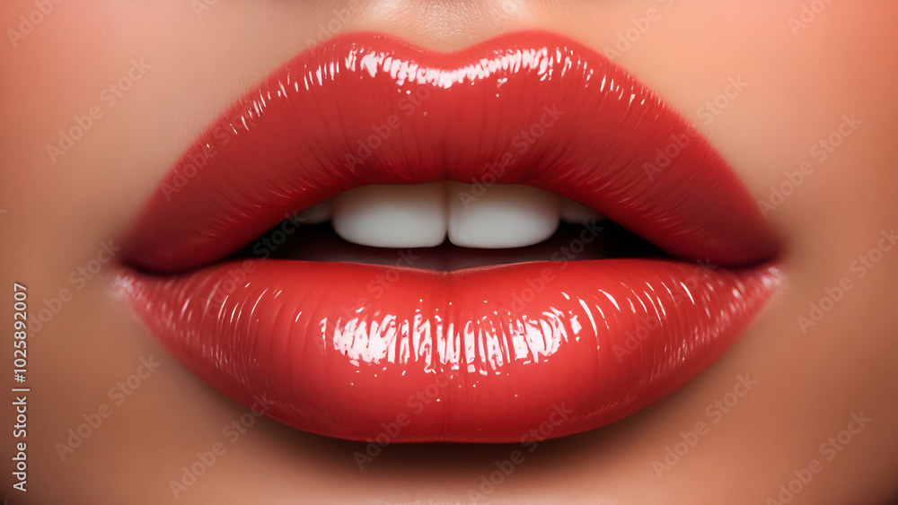 Woman's sexy red lips close up background Woman's sexy red lips close up background