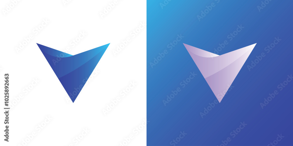 Gradient logo template with abstract shape Gradient logo template with abstract shape