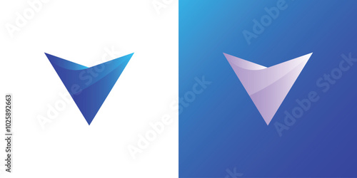 Gradient logo template with abstract shape
