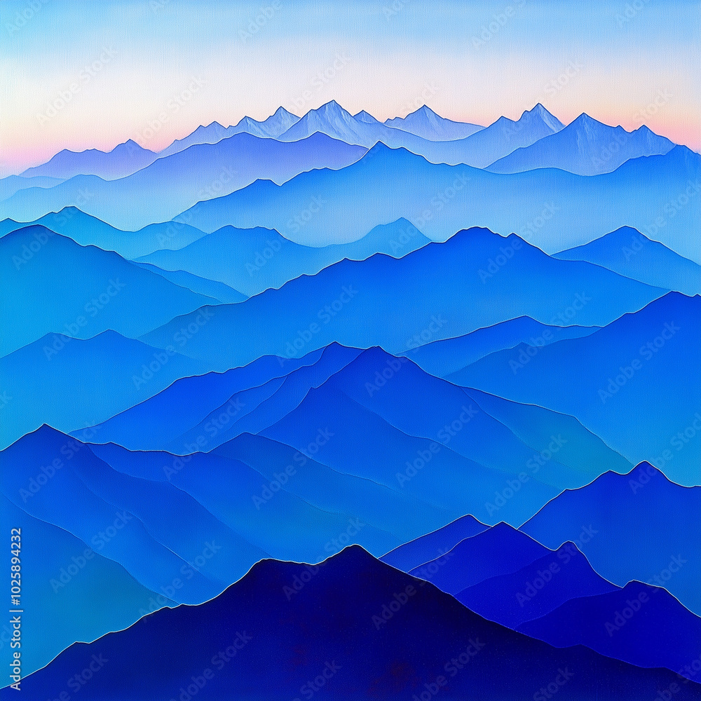 Naklejka premium abstract background from mountains in the morning