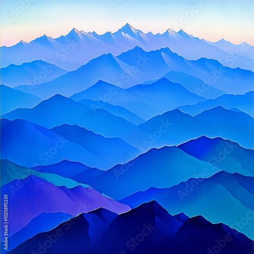 abstract background from mountains in the morning