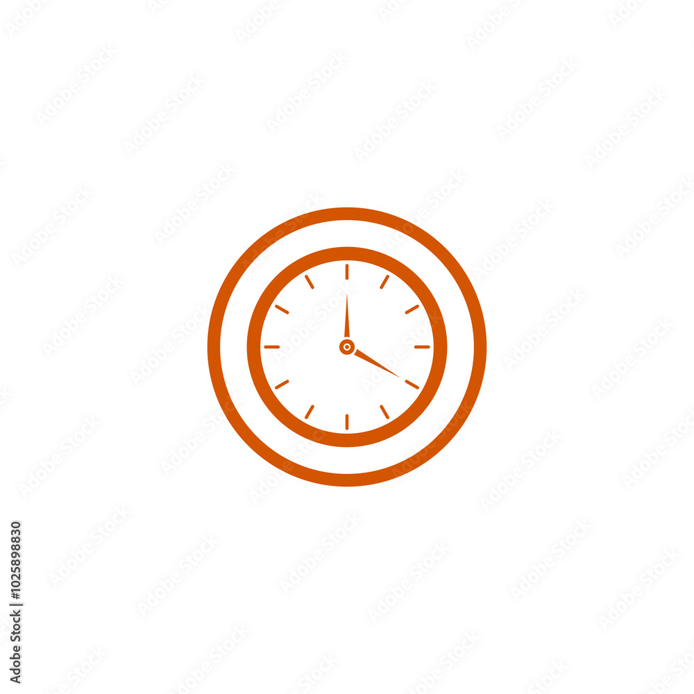 Clock logo icon. Watch object icon isolated on transparent background Clock logo icon. Watch object icon isolated on transparent background