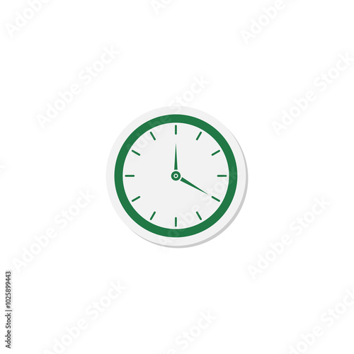 Clock sticker icon isolated on transparent background