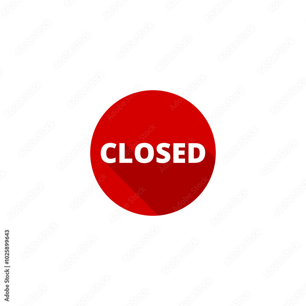 Closed icon isolated on transparent background Closed icon isolated on transparent background