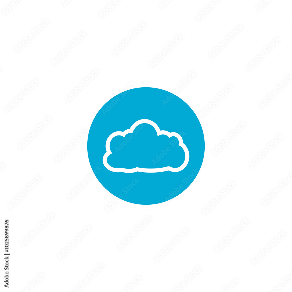 Cloud circle icon isolated on transparent background Cloud circle icon isolated on transparent background