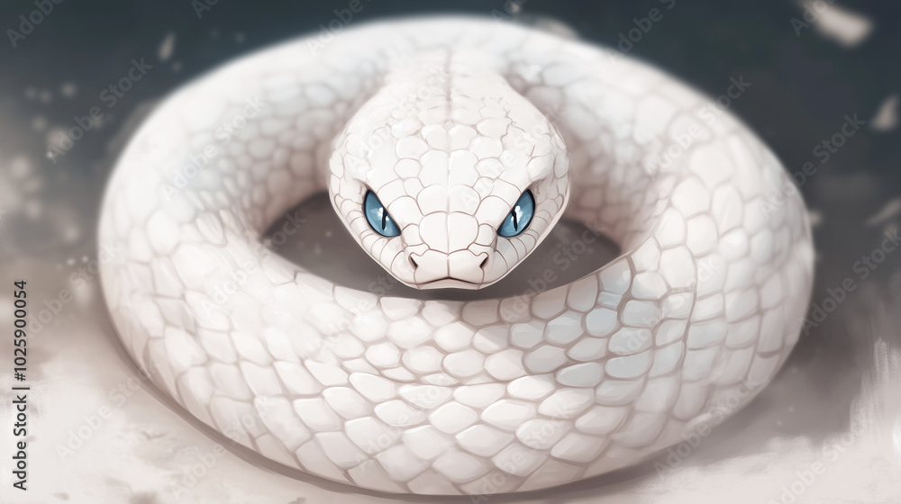 Fototapeta premium a white snake