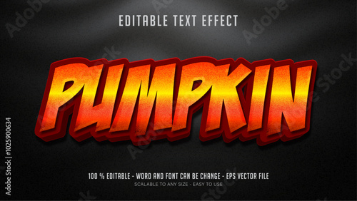 pumpkin editable text effect