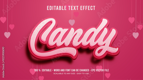 candy editable text effect