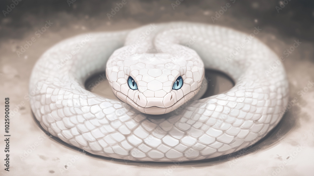 Fototapeta premium a white snake
