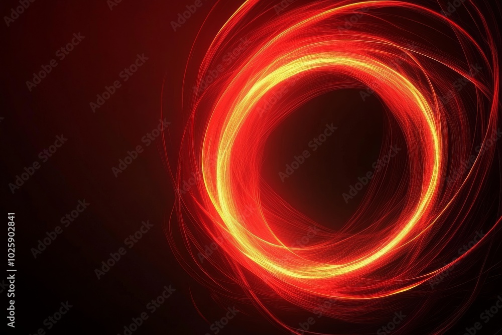Abstract red glowing light effect on a black background, an oval ring shape with a speed motion trail. Abstract red glowing light effect on a black background, an oval ring shape with a speed motion trail.