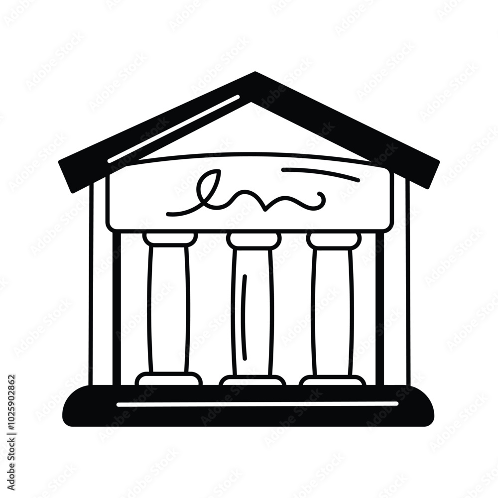 A front view of a museum or art gallery building A front view of a museum or art gallery building
