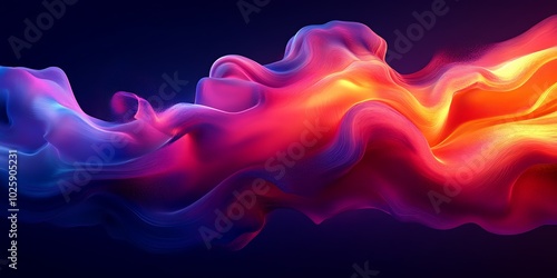 Abstract colorful waves of light and motion.